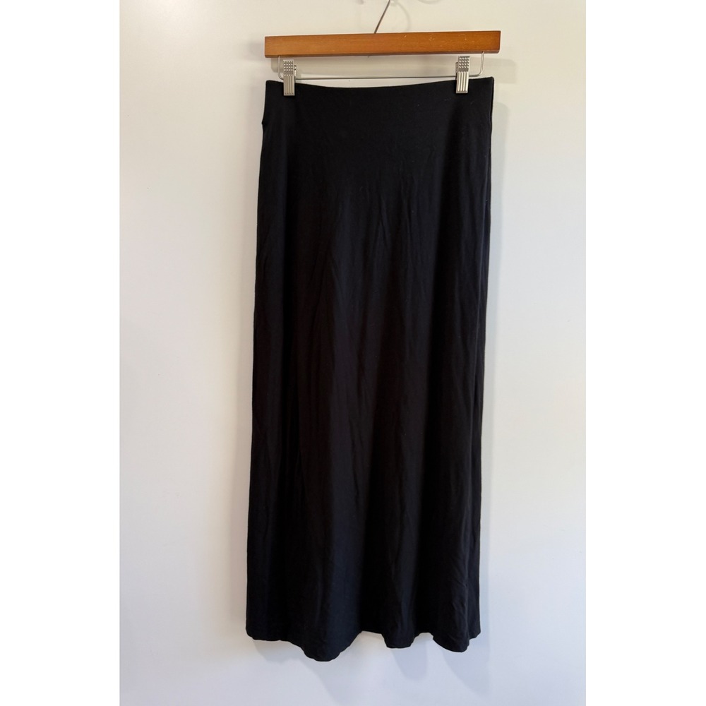 Ann Taylor Petite Black Maxi Skirt Stretch Knit Pull On Women XSP